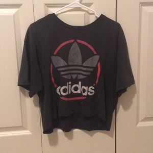 black Adidas Crop top